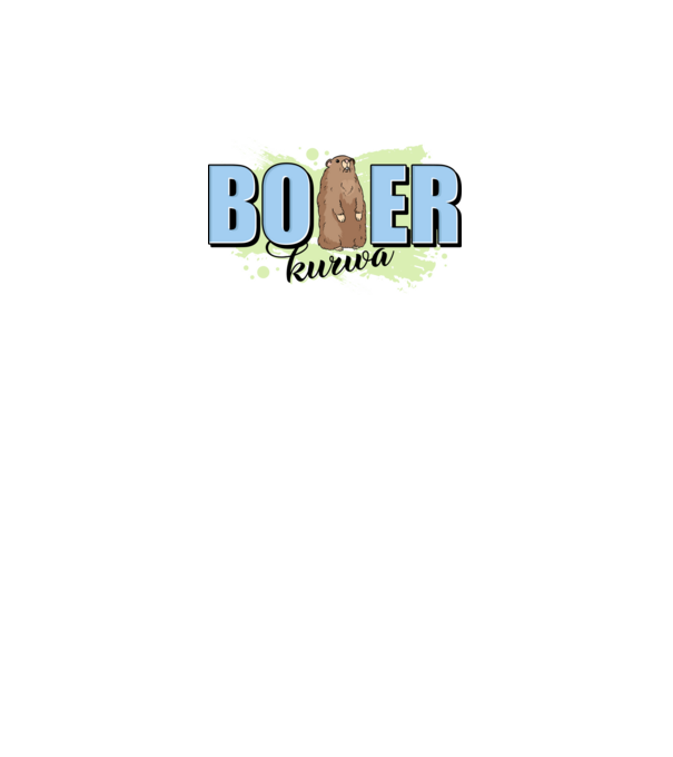 Bober Kurwa model alb pe tricou