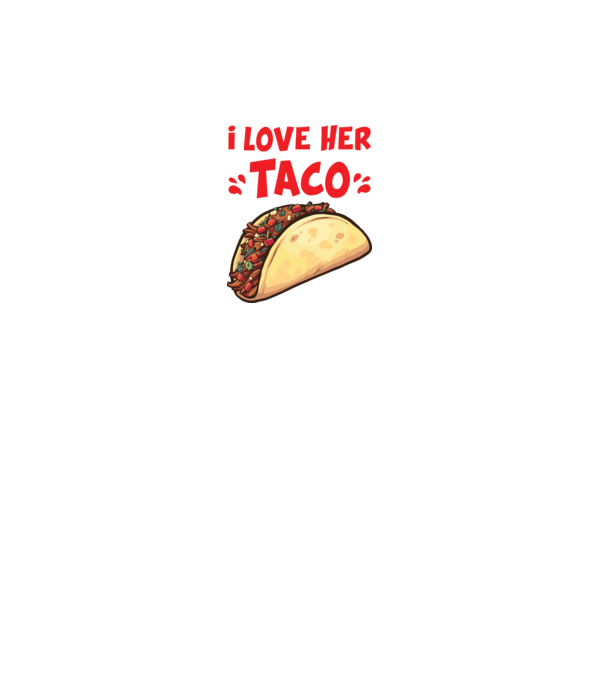 Couple TACO model alb pe tricou