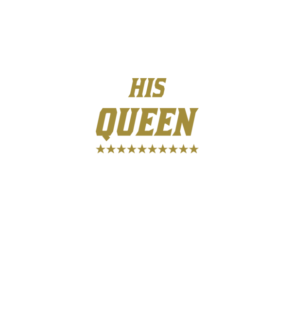 His Queen model negru pe tricou