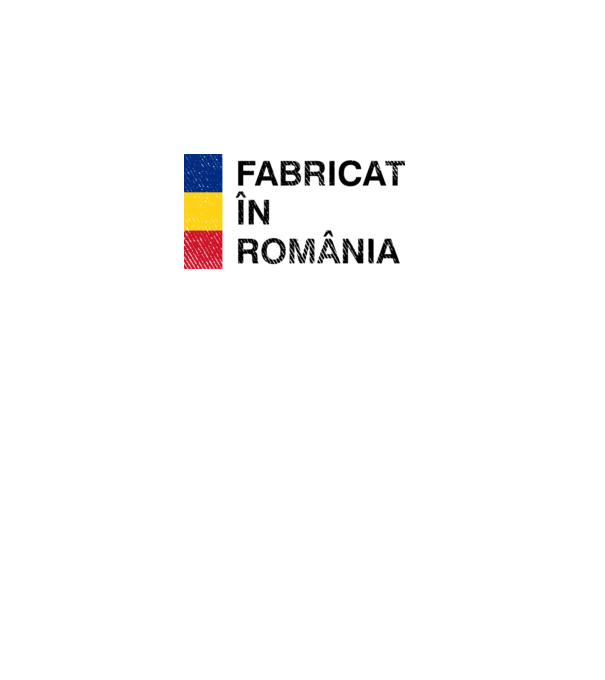 Fabricat în România model alb pe tricou