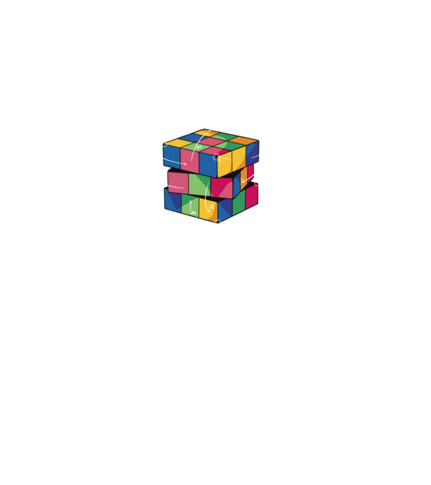 Rubik cube what part model negru pe tricou