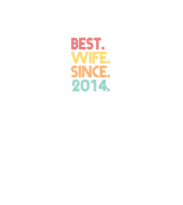best wife since 2014 retro model negru pe tricou