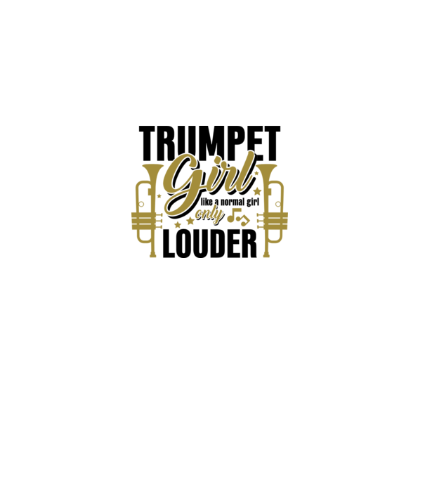 Trumpet girl model alb pe tricou