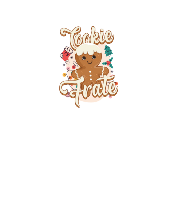 Cookie frate model alb pe tricou