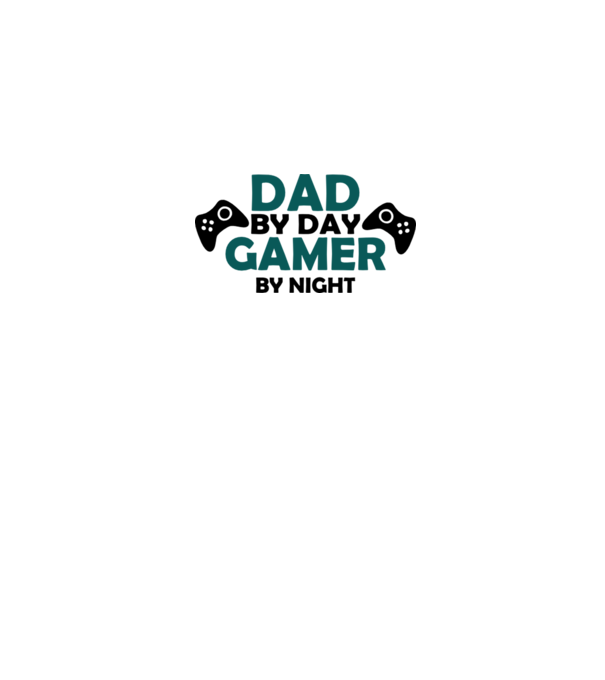 Dad by day gamer by night model alb pe tricou