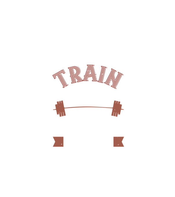 Train Hard model negru pe tricou