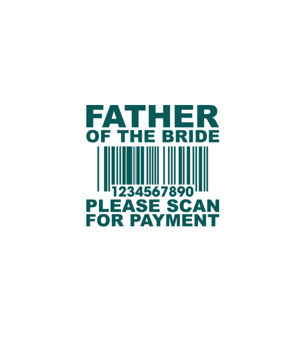 Father of the bride model alb pe tricou