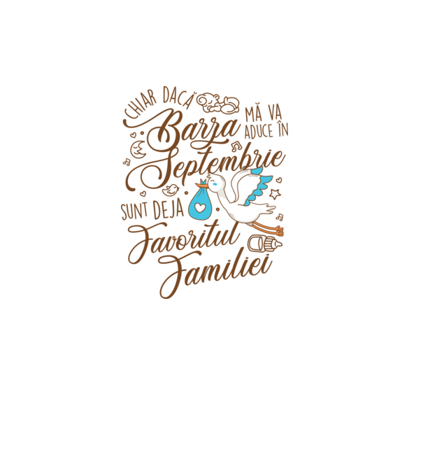 Favoritul familiei SEPTEMBRIE model alb pe tricou