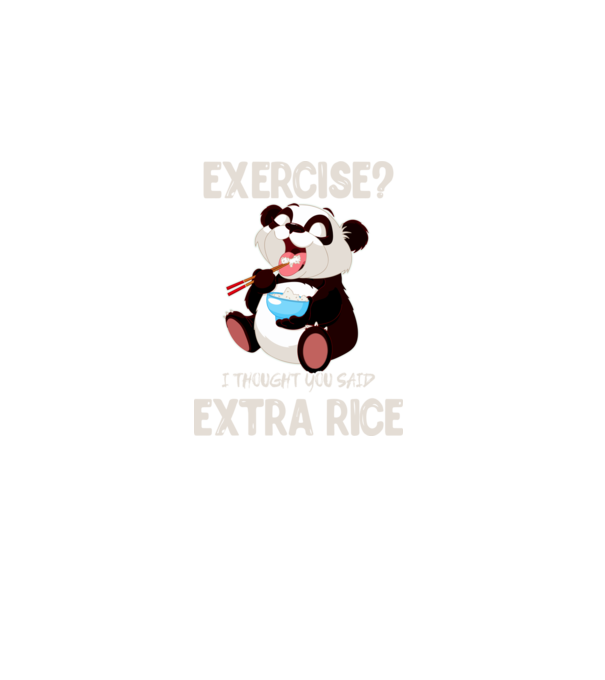 Exercise panda light model negru pe tricou