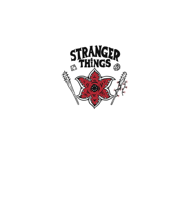 stranger things demogorgon head2 model alb pe tricou