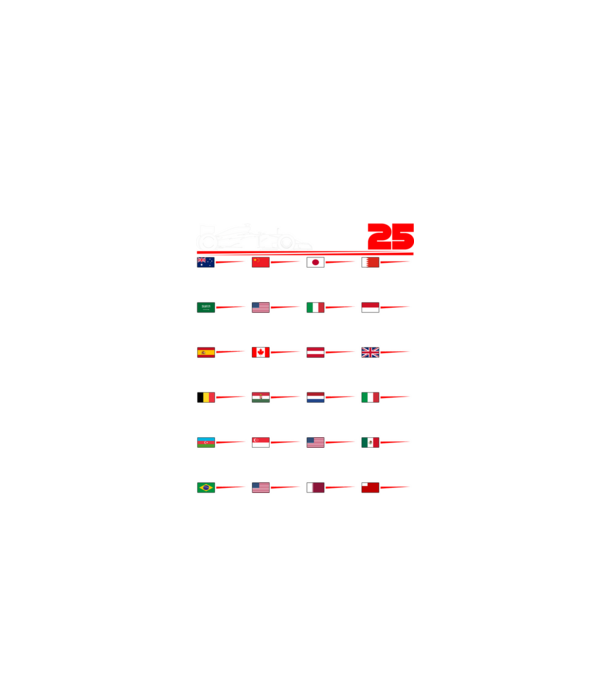 F1 calendar 2025 negru model negru pe tricou