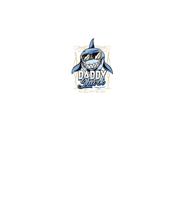 Daddy Shark model negru pe tricou