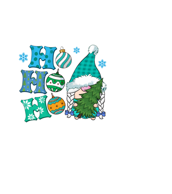 Ho-ho-ho gnome model albastru închis pe tricou