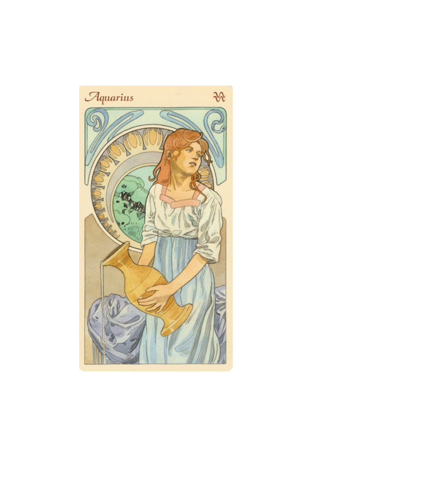 Horoscop Tarot VARSATOR model albastru deschis pe tricou