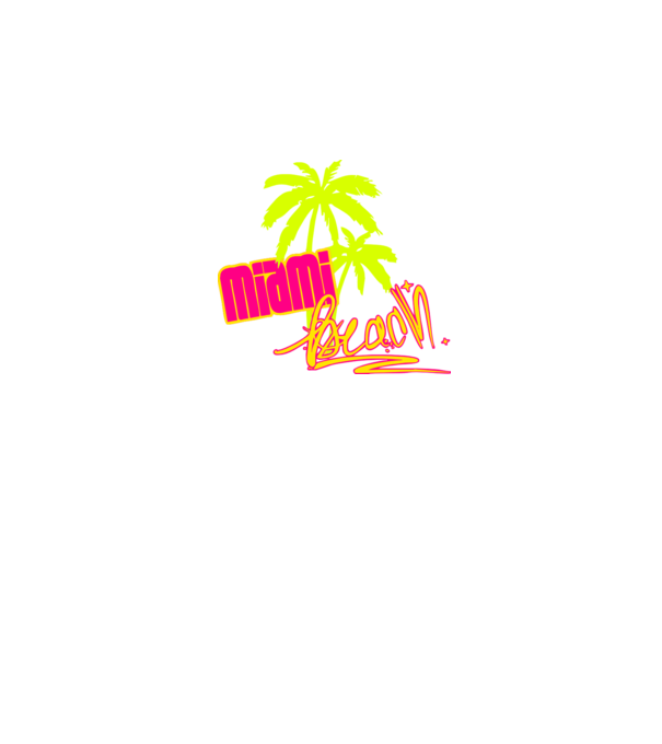 Miami beach model albastru închis pe tricou