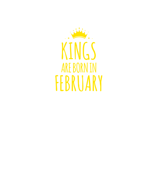 Kings are born in - February model roșu pe tricou