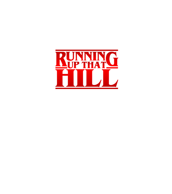 running up that hill model negru pe tricou