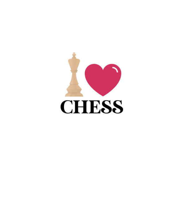 Love chess model alb pe tricou