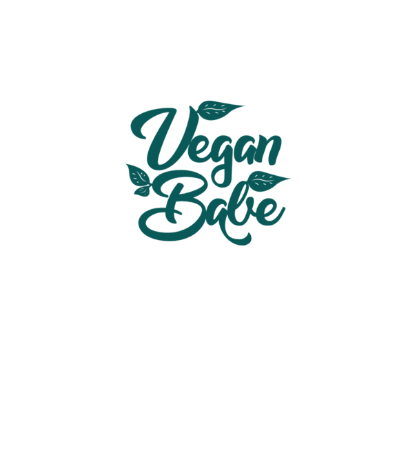 Vegan Babe model alb pe tricou