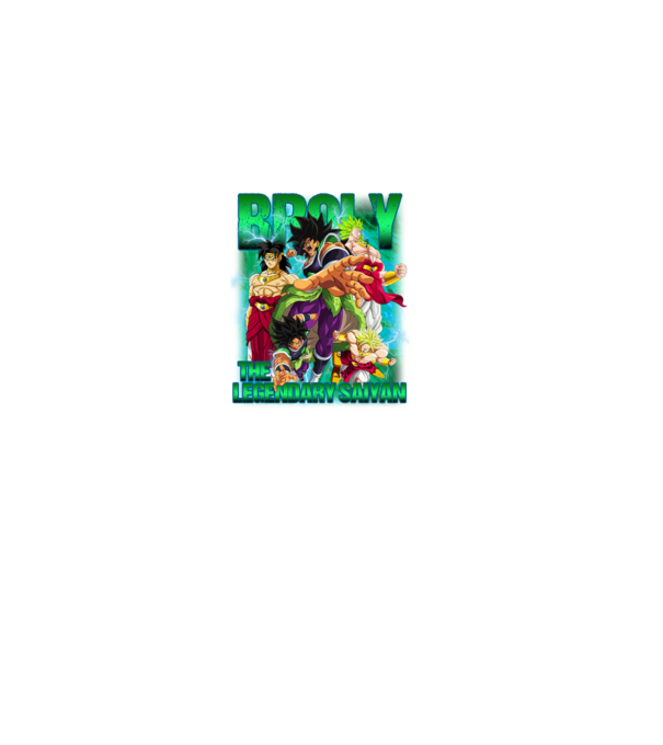 broly dragonball model negru pe tricou