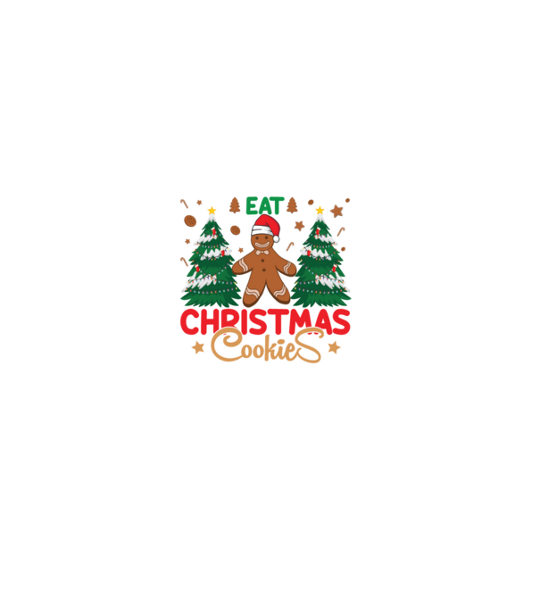 Life is short - eat christmas cookies model negru pe tricou
