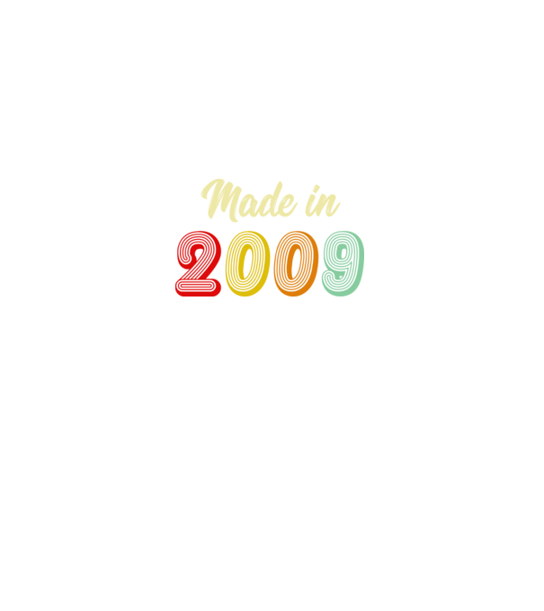 made in 2009 retro model negru pe tricou