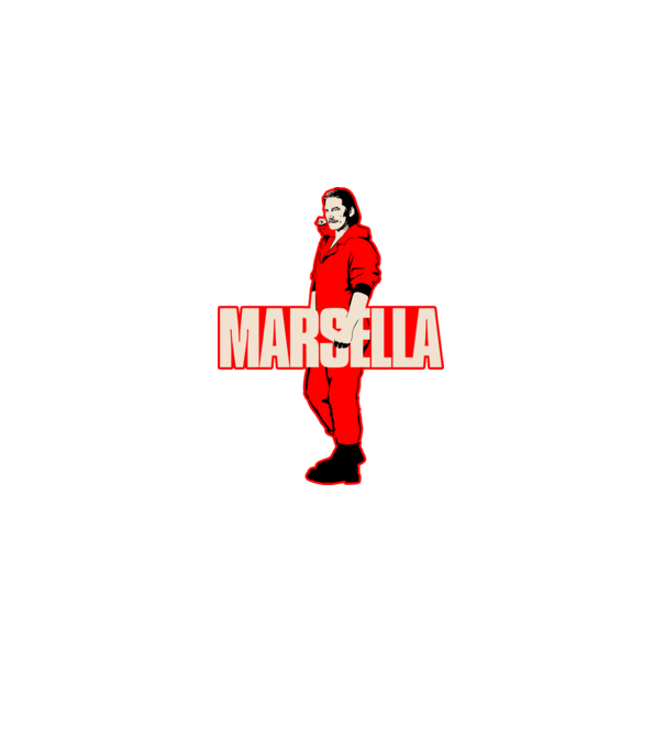 mareille la casa de papel model negru pe tricou