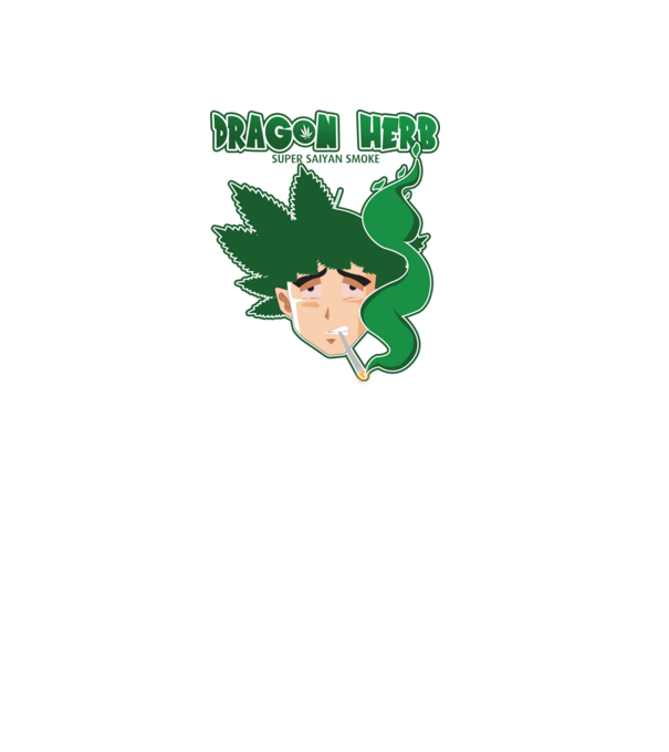 dragon herb smoke model negru pe tricou