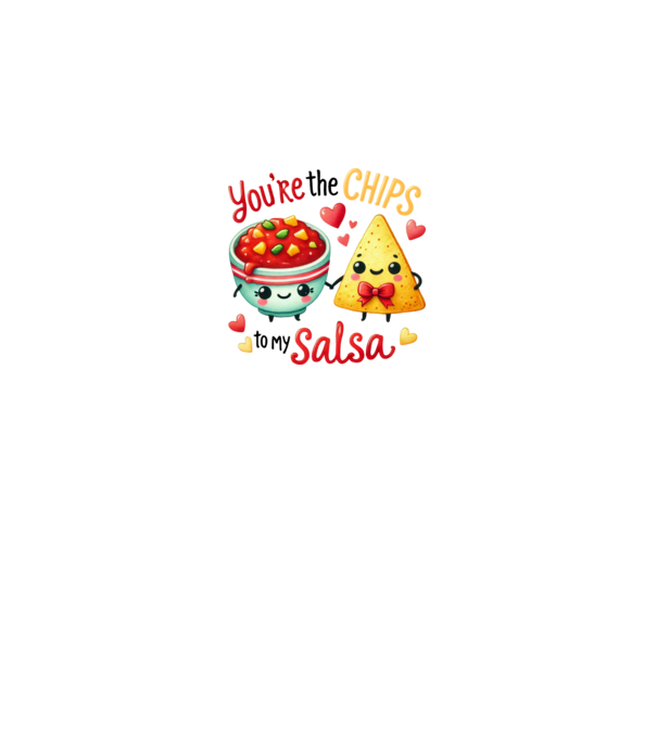 Chips to my Salsa model alb pe tricou