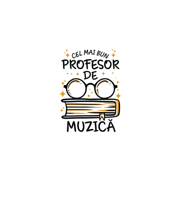 Cel mai profesor muzică model alb pe tricou