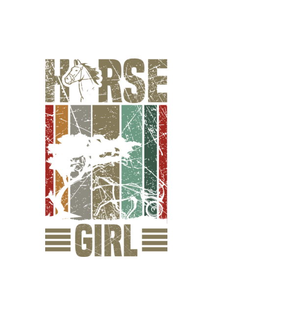 Horse girl model negru pe tricou