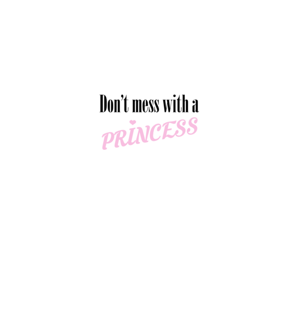 Princess model alb pe tricou