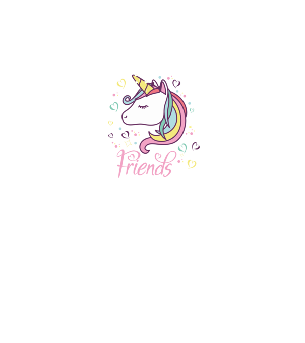 Unicorn Friend model negru pe tricou