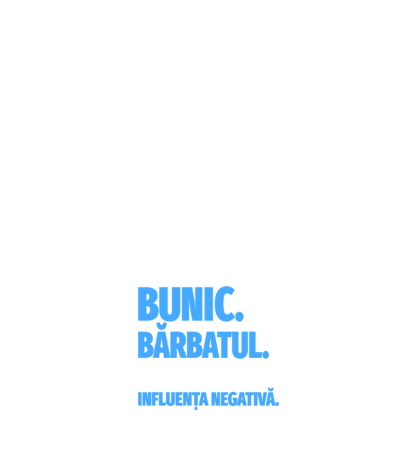 Bunic model negru pe tricou