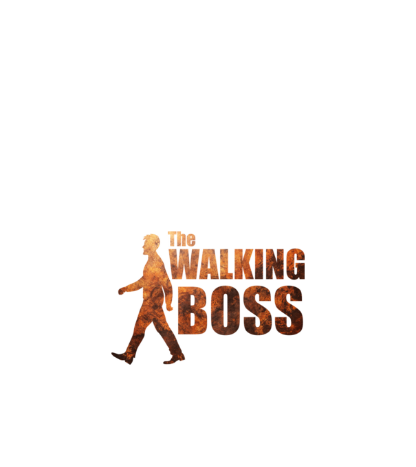 Walking boss model negru pe tricou