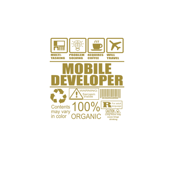 Mobile developer model verde neon pe tricou