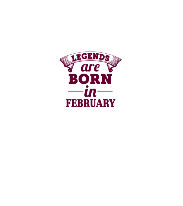 Legends are born in February model gri pe tricou