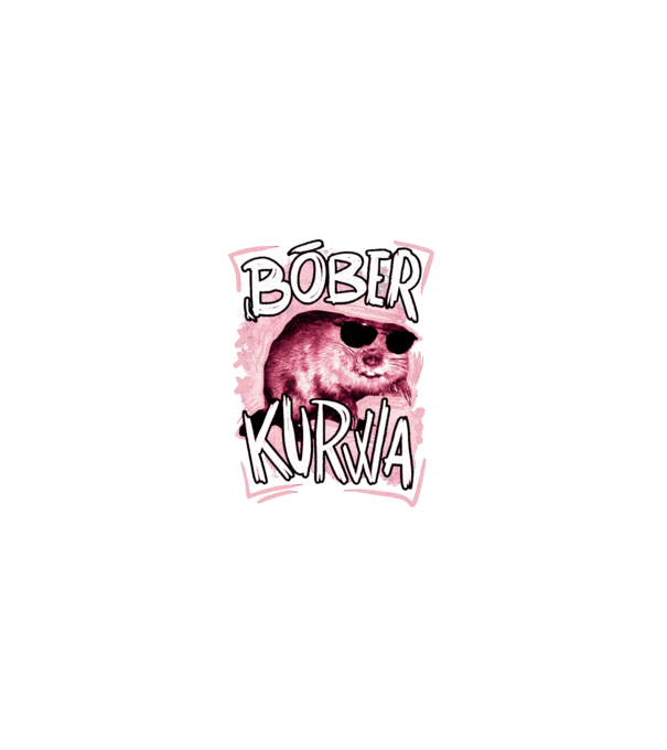 Bóber wtf model negru pe tricou