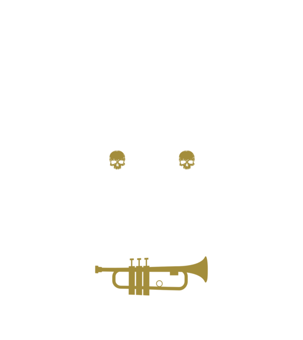 I play heavy metal trumpet model negru pe tricou