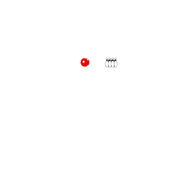 Bowling EKG model negru pe tricou