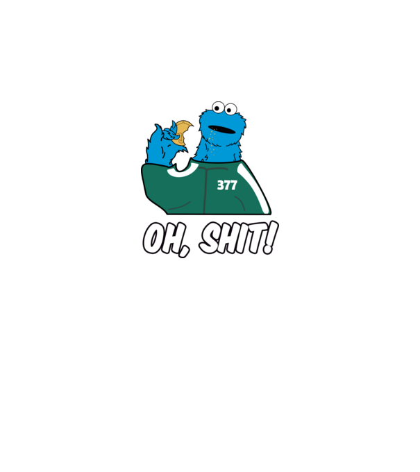 cookie monster squid game parody model negru pe tricou