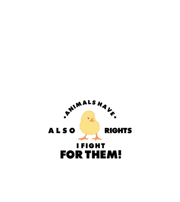 Animals also have rights model alb pe tricou