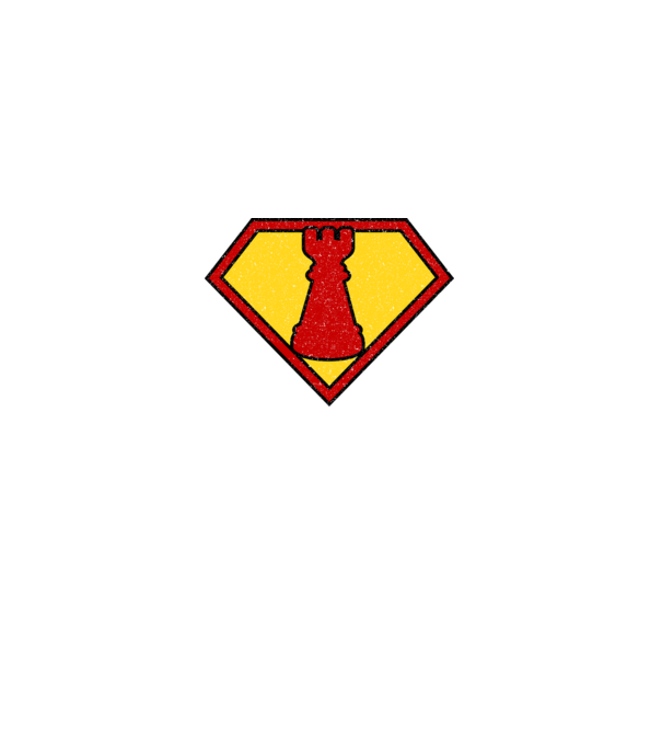 SuperChess turnul de sah model albastru regal pe tricou