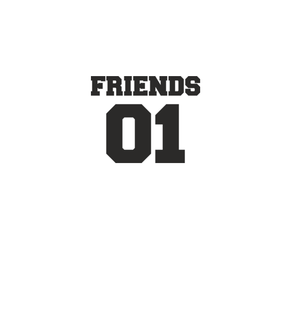 Friends 01 model alb pe tricou