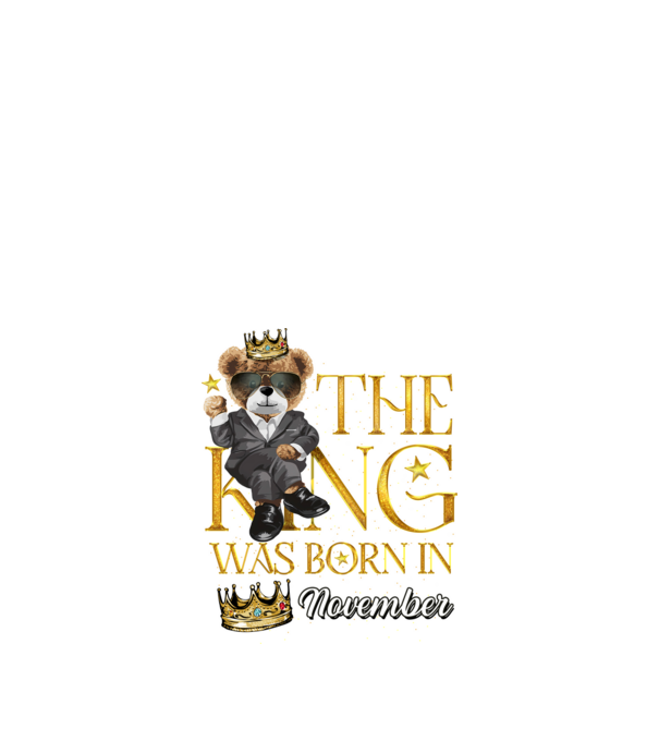 The king was born int NOVEMBER model negru pe tricou
