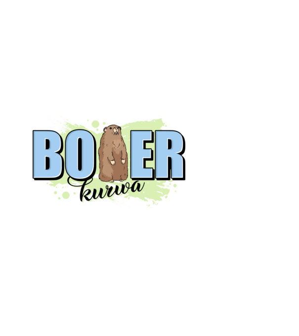 Bober Kurwa model albastru deschis pe tricou