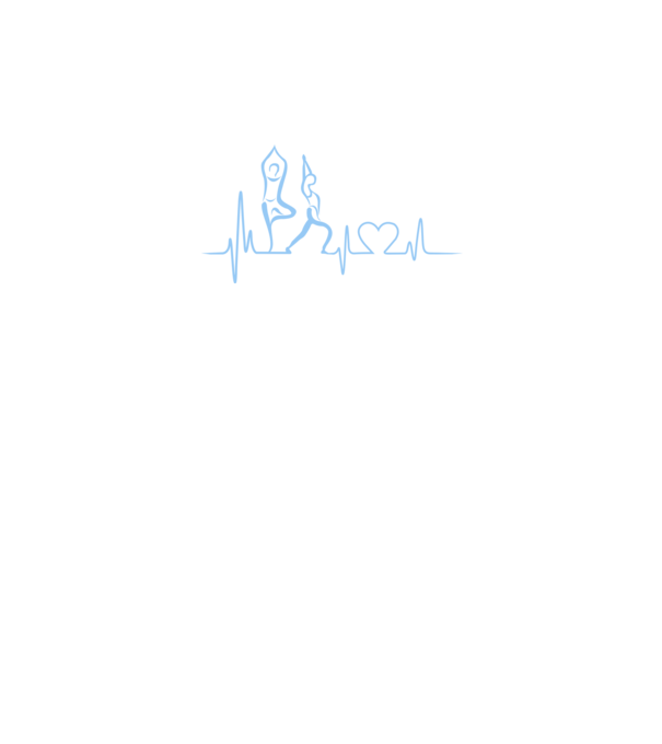 Inimă Yoga model alb pe tricou