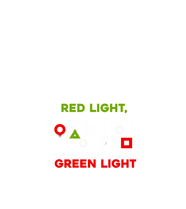 red light green light model negru pe tricou