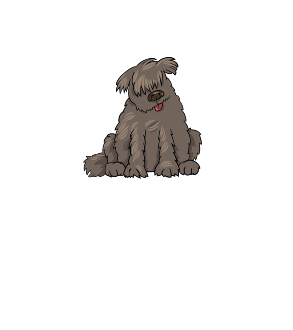 Dog silhouette model gri pe tricou