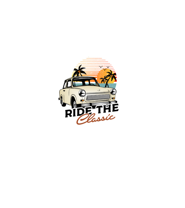 Trabant Ride The Classic model negru pe tricou